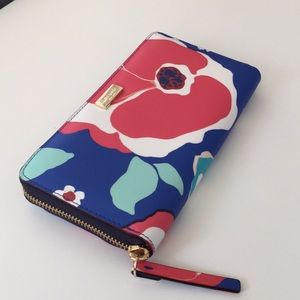 ✨NEW✨Kate ♠️ Spade Newbury Lane Cherry Floral Zip-Around Wallet